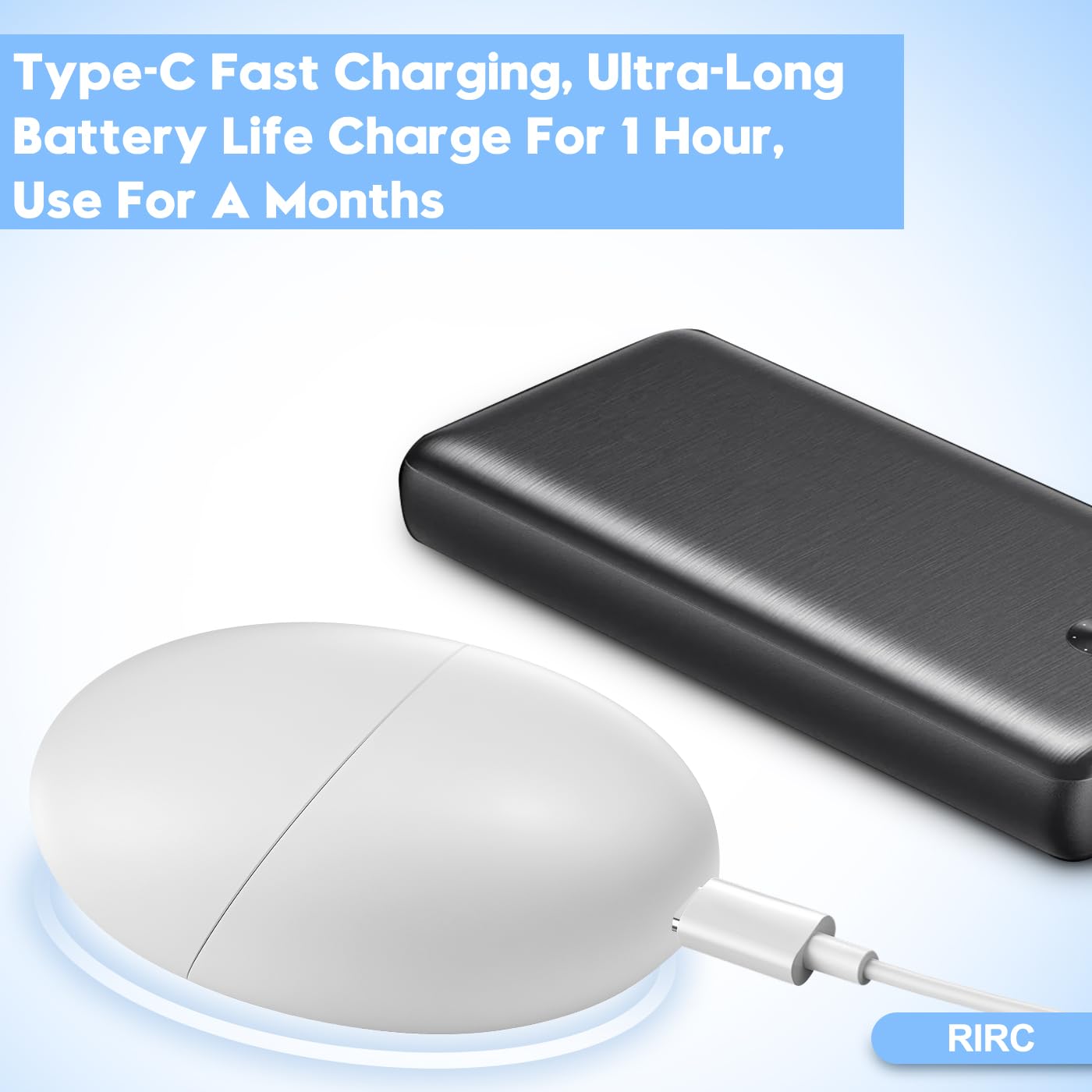 RIRC package includes clipper, brush, USB cable, and manual