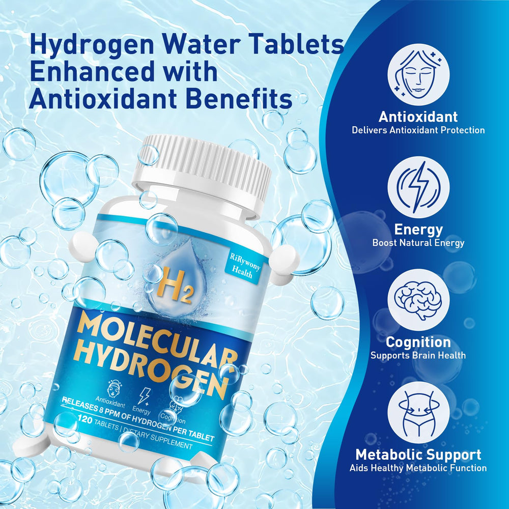 RiRywony Health 8ppm hydrogen generation ensuring potent hydrogen-enriched water.
