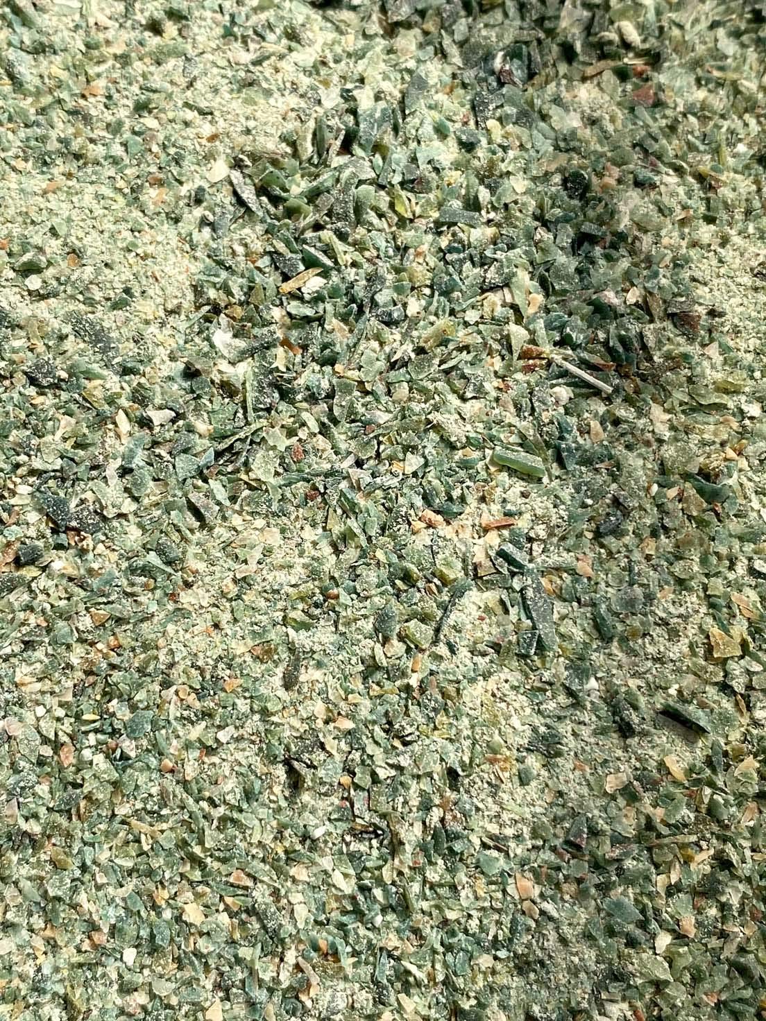 Rise Perspective Bloodstone powder in hand tactile option for mindfulness