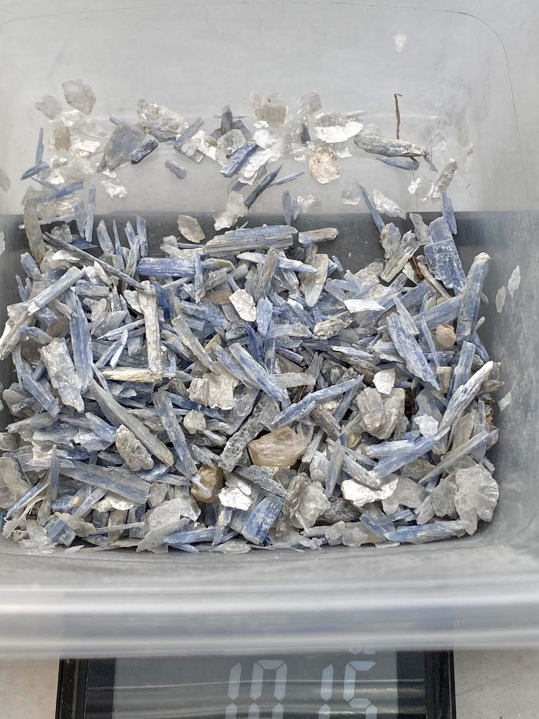 Rise Perspective Blue Kyanite chips in 4 oz pack for crystal grids.