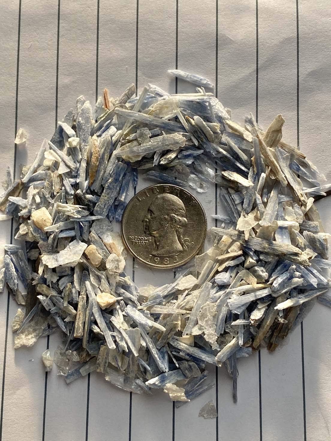 Rise Perspective Blue Kyanite chips for art projects and creative expression.