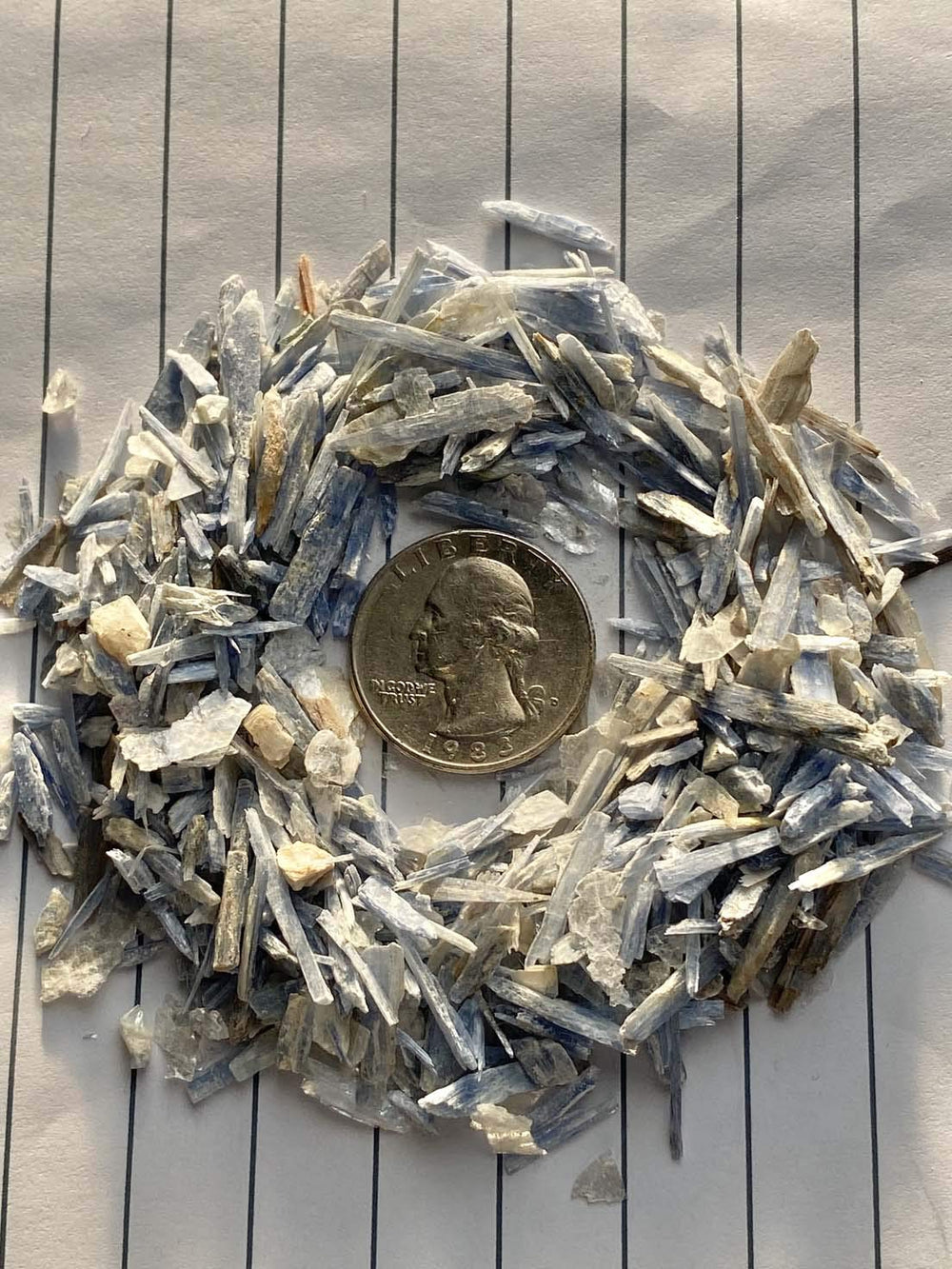 Rise Perspective Blue Kyanite chips for art projects and creative expression.