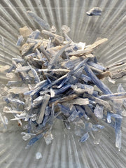 Rise Perspective Blue Kyanite chips close-up enhances clear communication and focus.