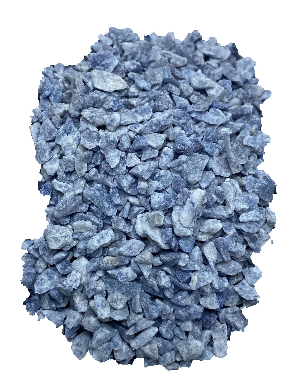 Rise Perspective blue quartz chips for grounding and mindful craft projects.