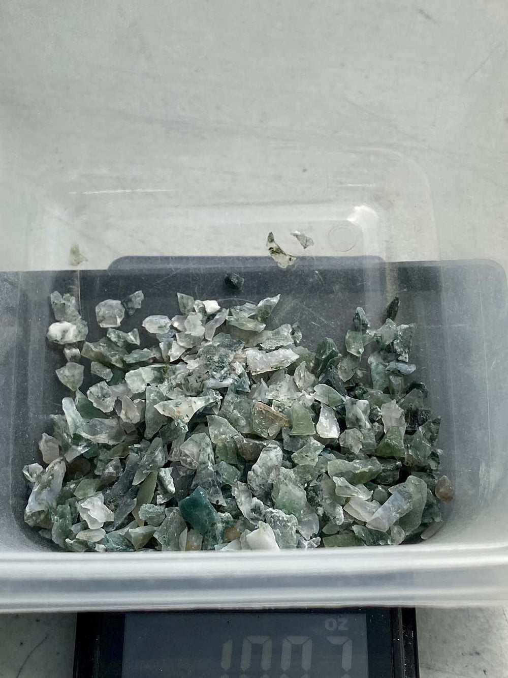 Rise Perspective Green Moss Agate 1 lb bulk for shaping, tumbling, and carving