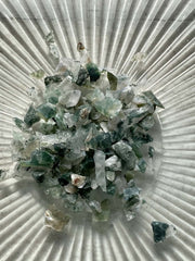 Rise Perspective Green Moss Agate medium chips for art and jewelry projects