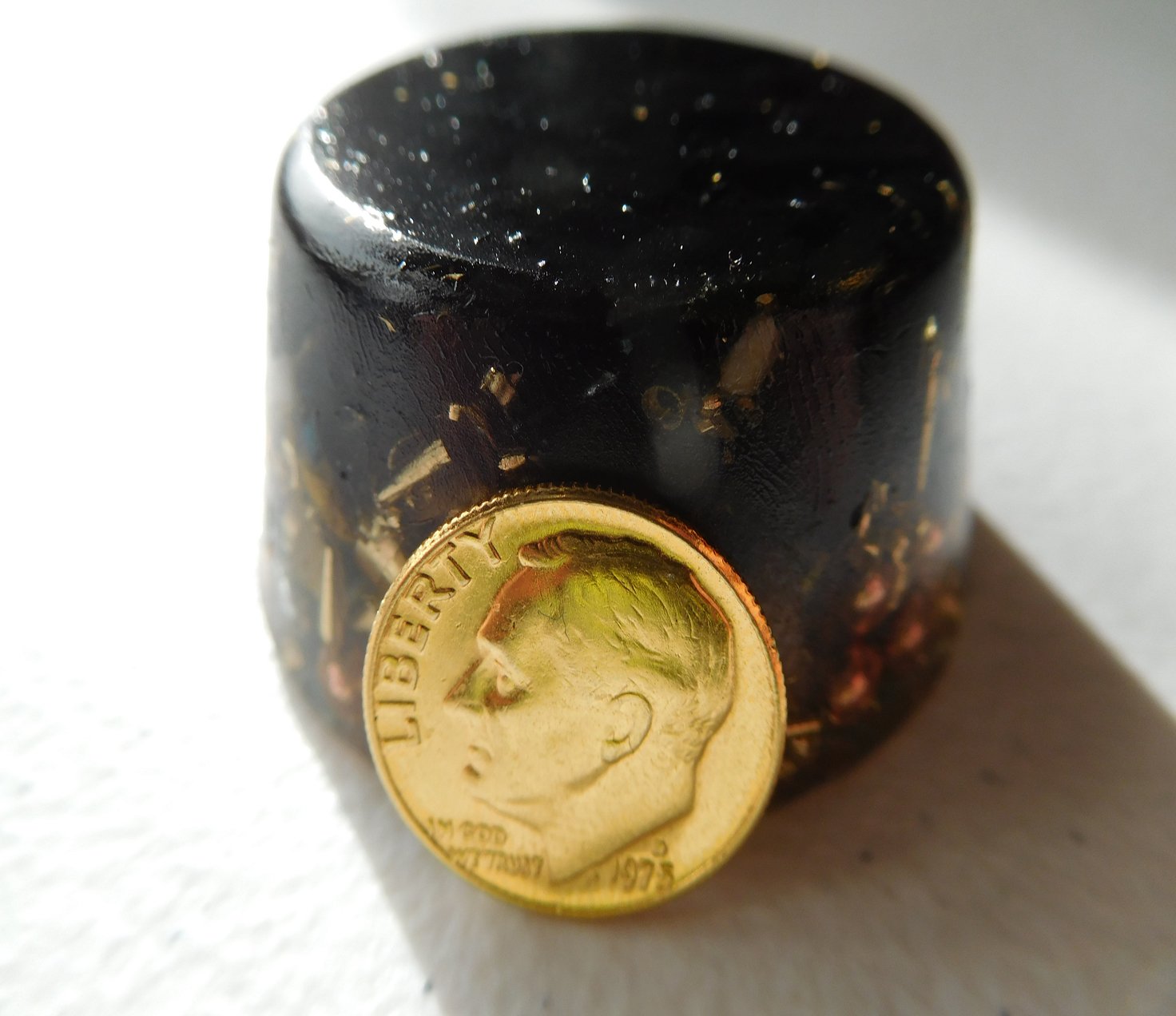 Rise Perspective Inner crystal ensemble detail with shungite and minerals.