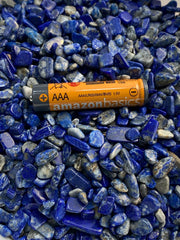 Rise Perspective Lapis Lazuli blue chips closeup highlights rich color and inspiration.