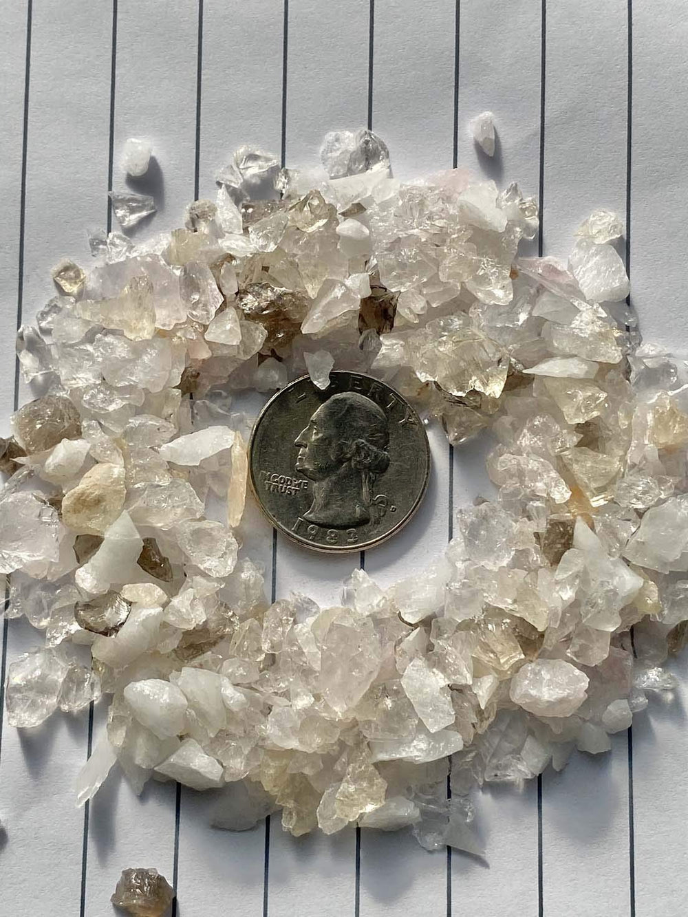 Rise Perspective Quartz Mix medium chips smoky quartz for texture in art and DIY.