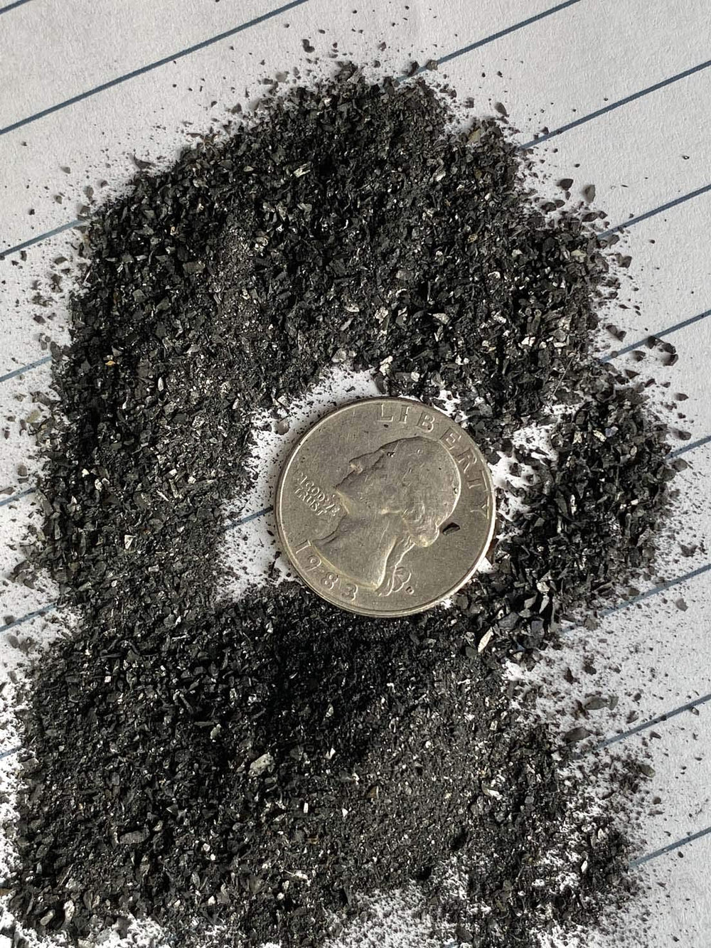 Rise Perspective Shungite Noble Elite powder small pieces, perfect for shaping crafts.