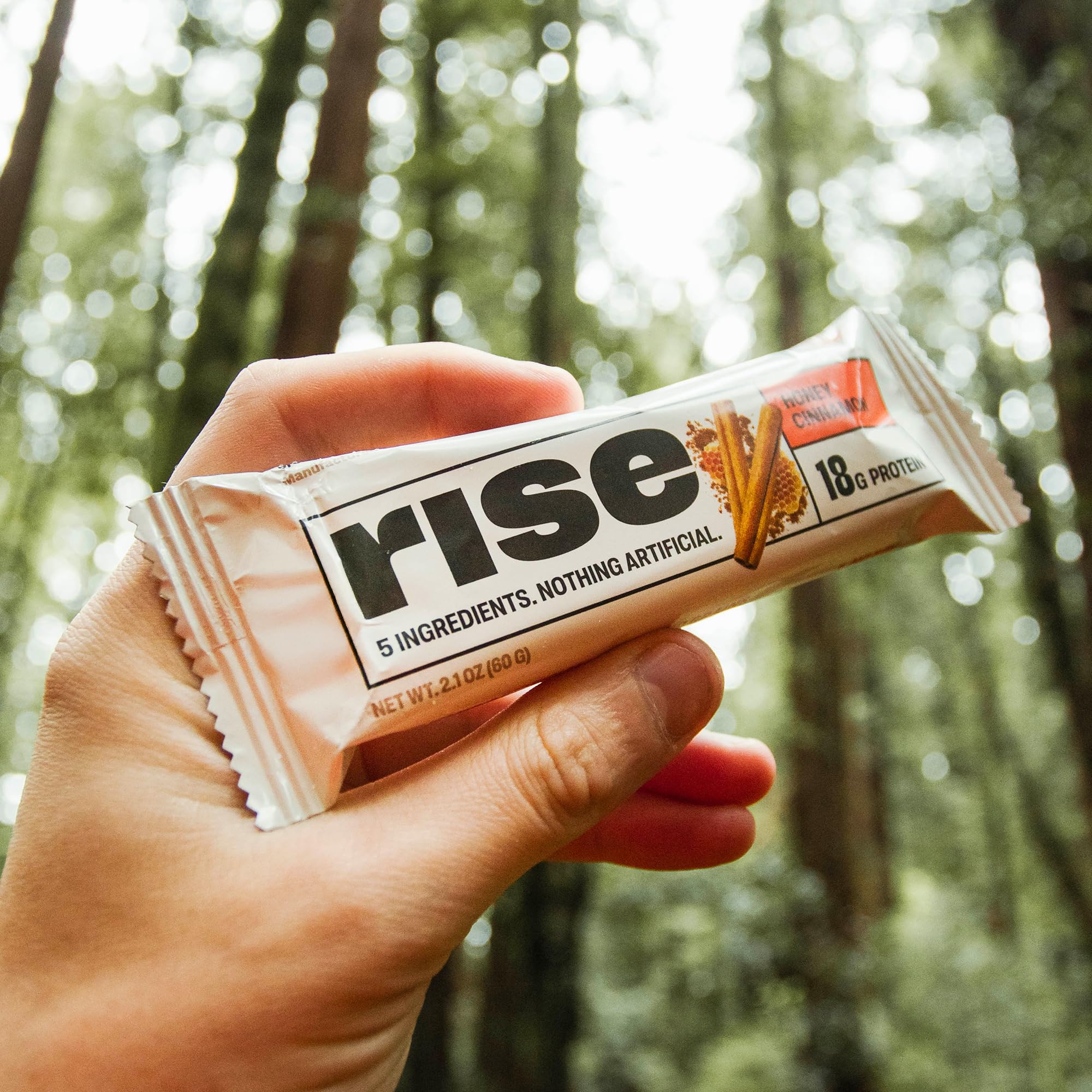 Rise Whey Bar Honey Cinnamon breakfast plate pairing for a balanced morning meal.