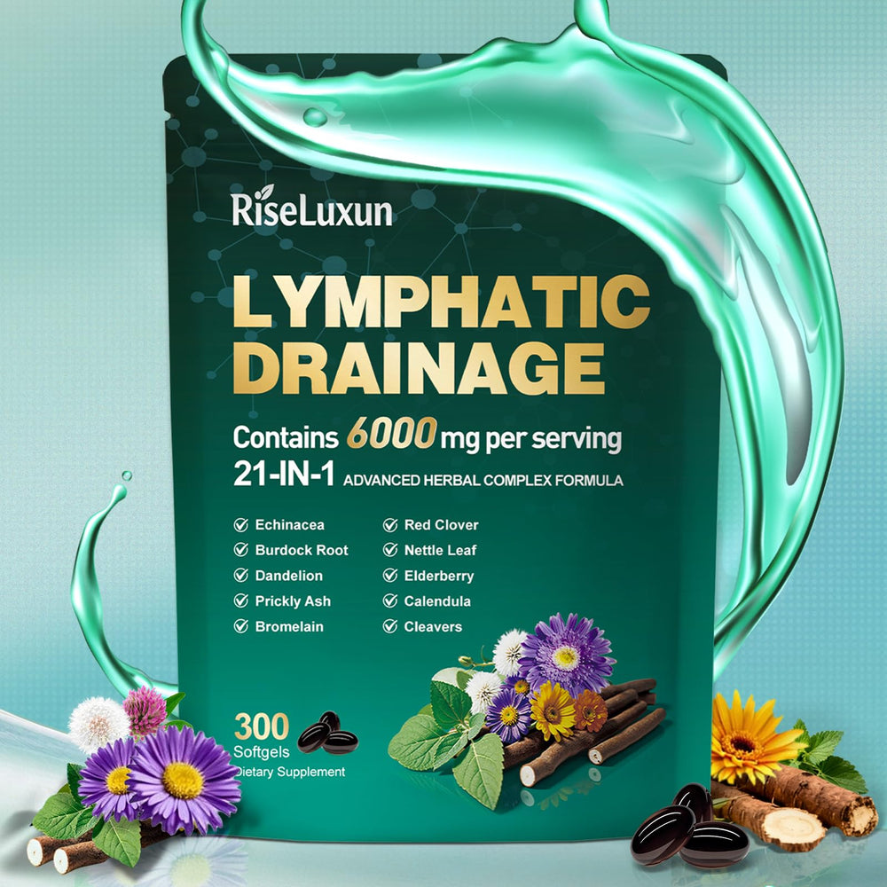 RiseLuxun 21in1 lymphatic drainage bottle pour for easy daily dosing and refreshed vitality