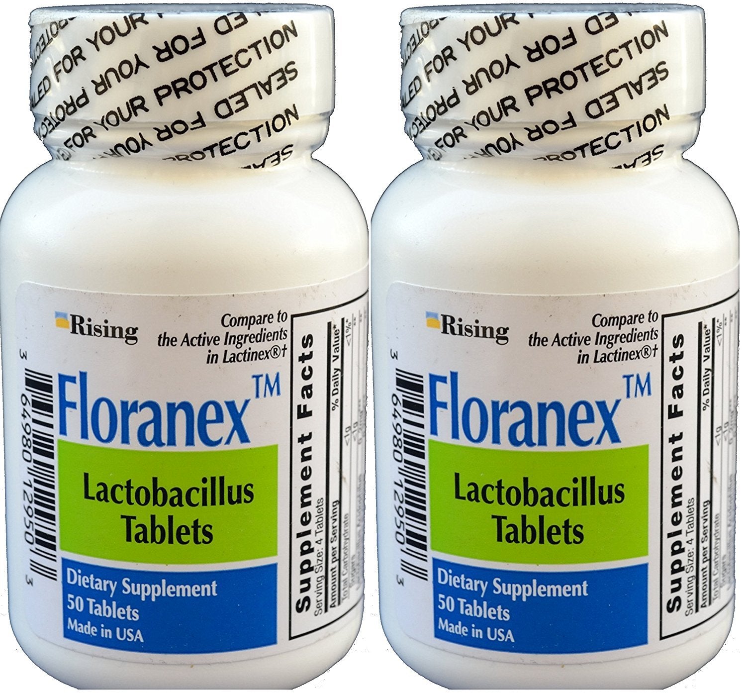 Rising Floranex probiotic tablets bottle for daily gut support
