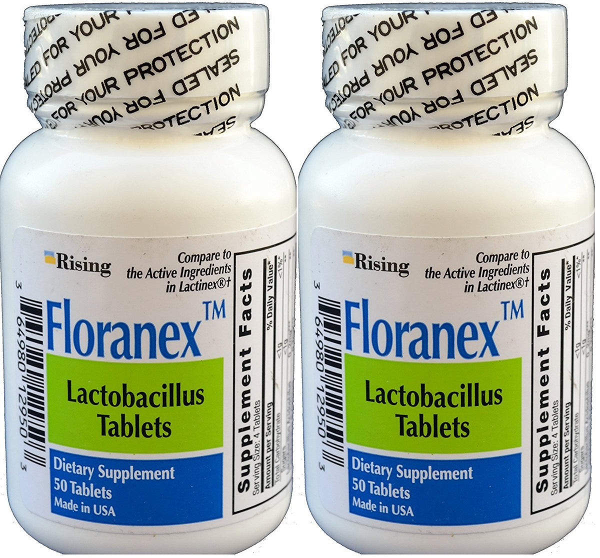 Rising Floranex probiotic tablets bottle for daily gut support