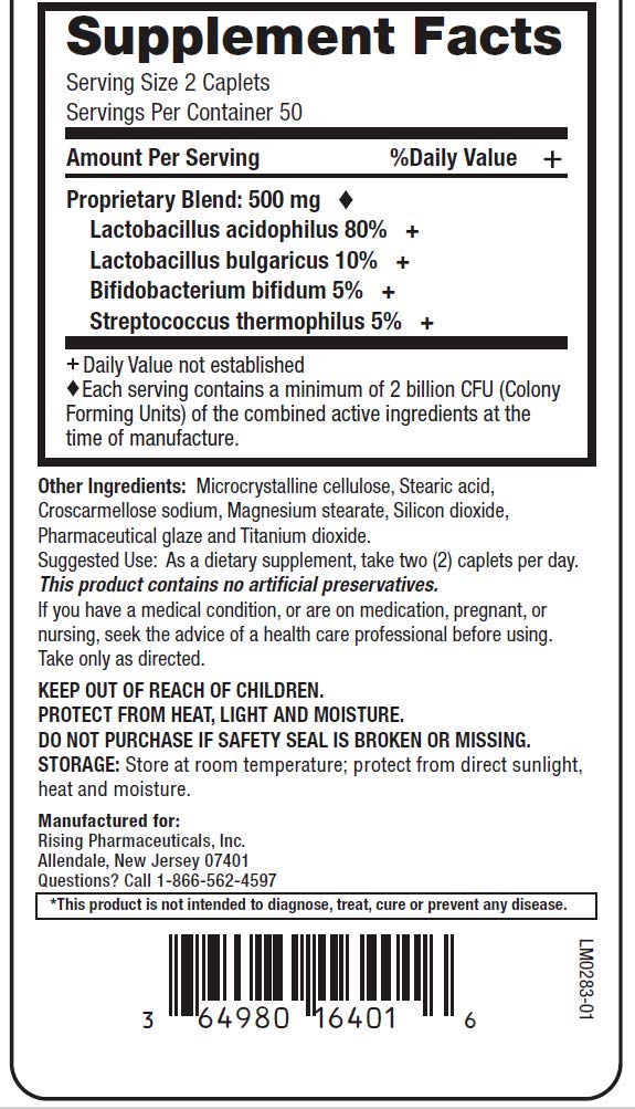 Rising Health Risa-Bid caplets daily-use scene emphasizes regular digestive support.