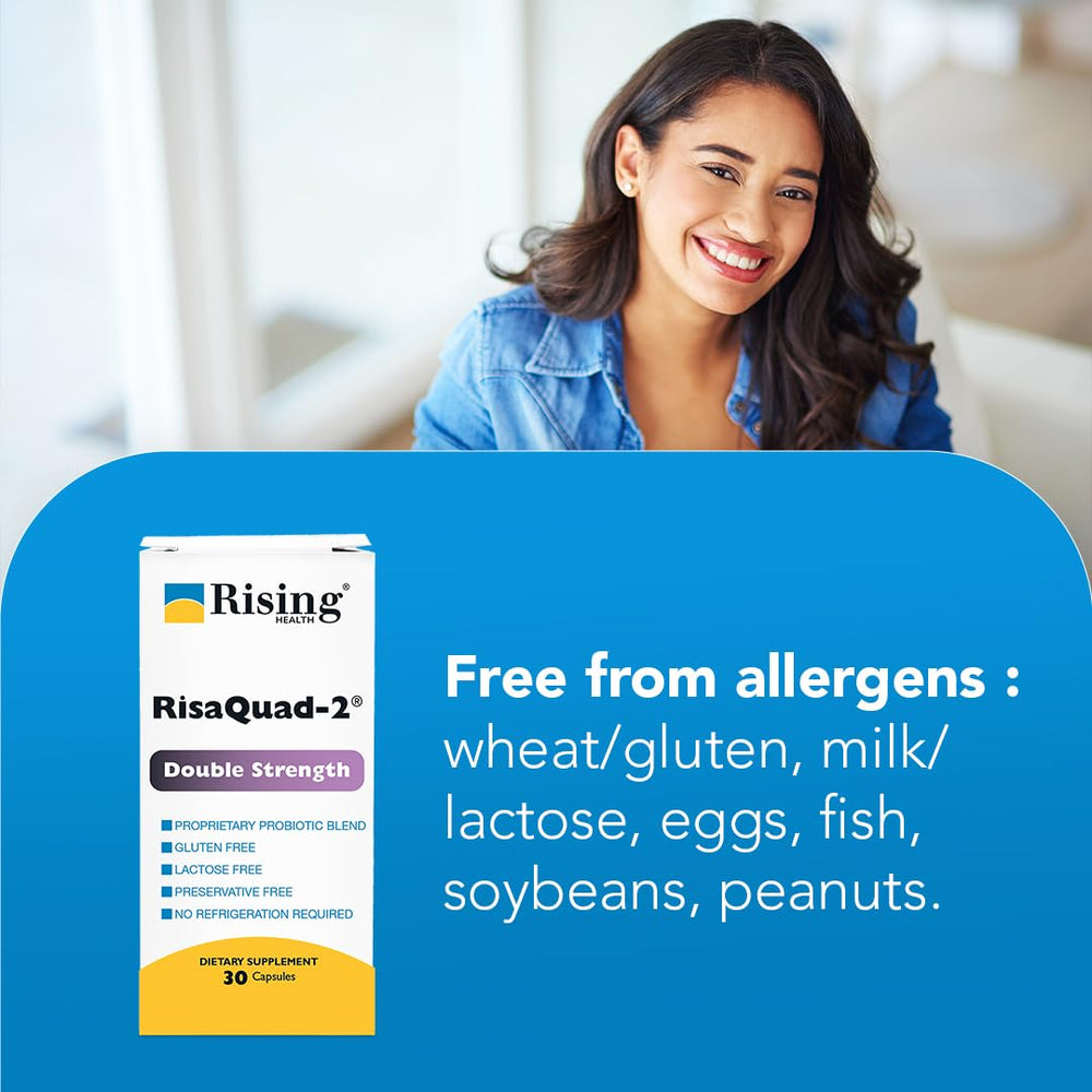 Rising Risaquad-2 daily-dose bottle with reminder-friendly packaging.