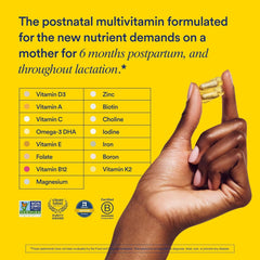 Ritual Essential postnatal multivitamin capsules close-up showcasing release technology