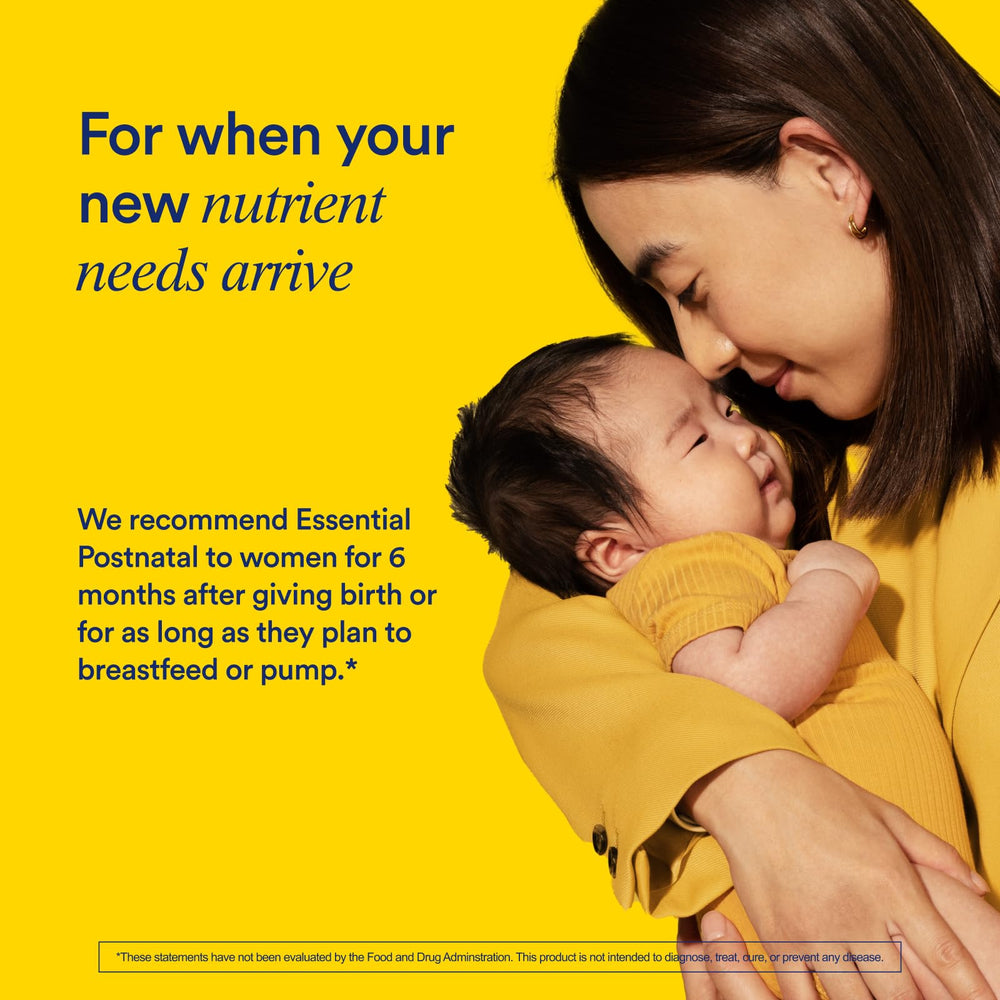 Ritual Essential postnatal multivitamin packaging front with clean design