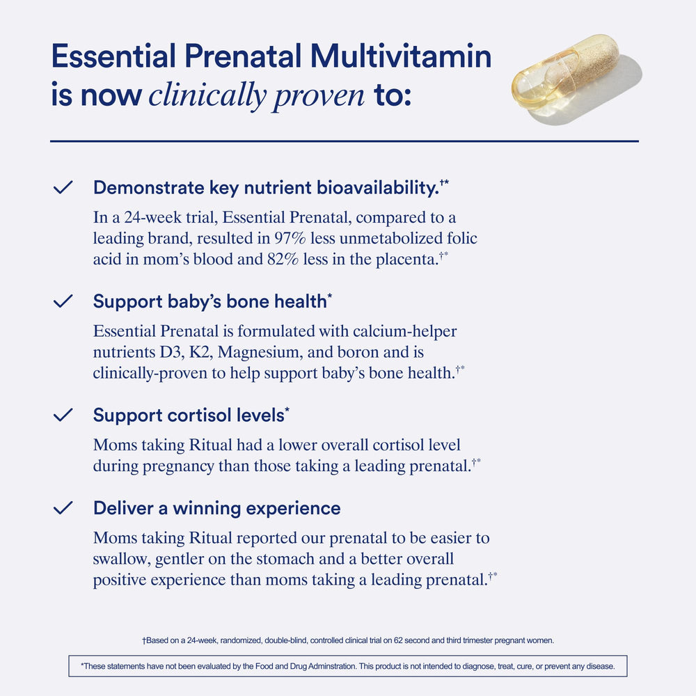 Ritual Essential for Women Prenatal Multivitamin citrus tab adds a refreshing daily ritual
