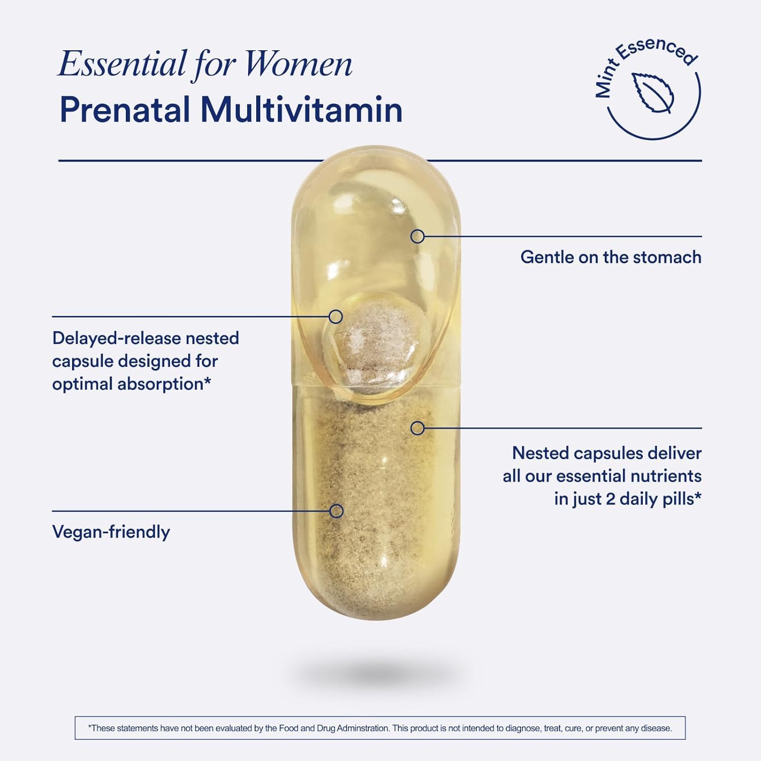 Ritual Essential for Women Prenatal Multivitamin microalgae DHA for brain and heart support