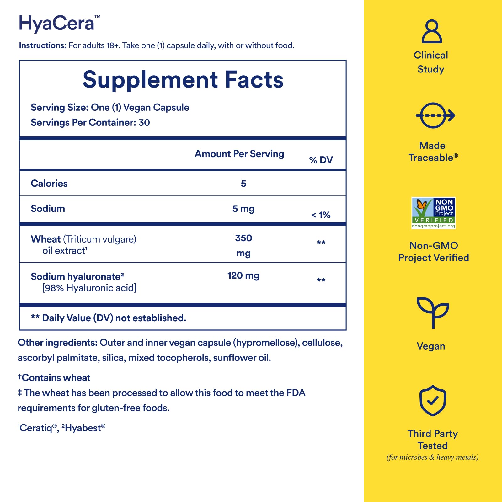 Ritual HyaCera capsules close-up shows nested capsule technology and two-in-one design.