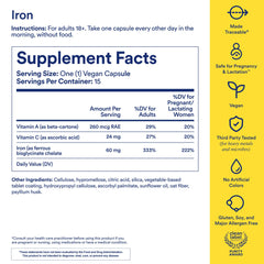 Ritual iron capsules close-up showing a gentle form for daily use.