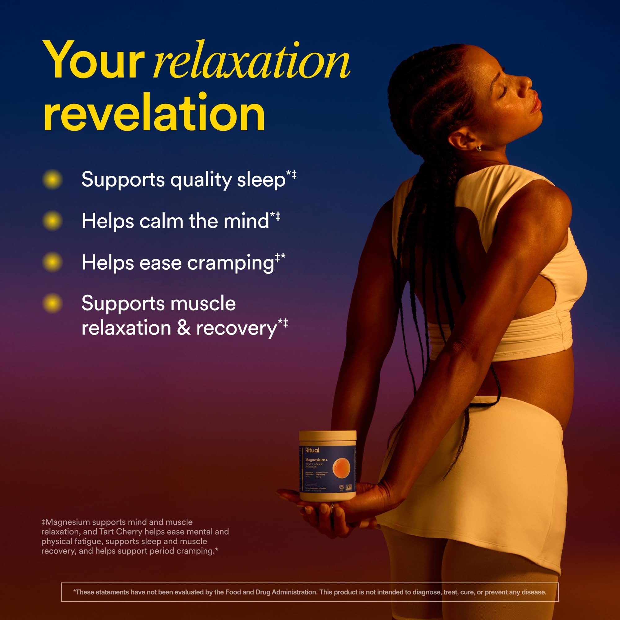 Ritual Magnesium+ label indicates gentle digestion.