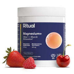 Ritual Magnesium+ bottle on kitchen counter for a daily wellness ritual.