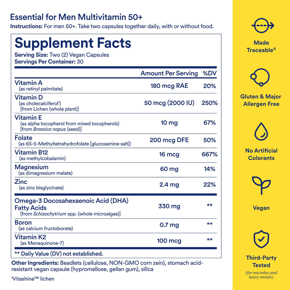 Ritual Multivitamin Men 50+ in a daily routine setting emphasizes simple, consistent intake.