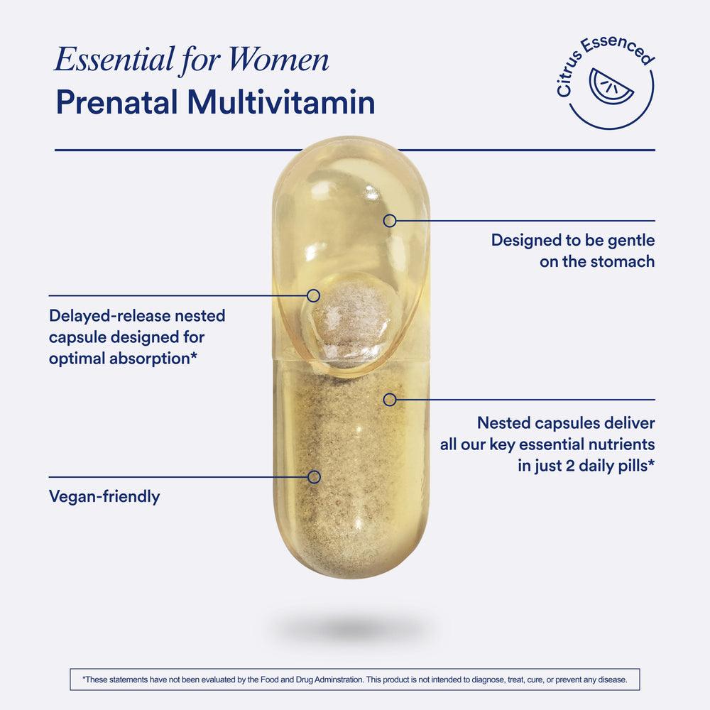 Ritual Prenatal D3 and K2 with calcium shown in capsule form.