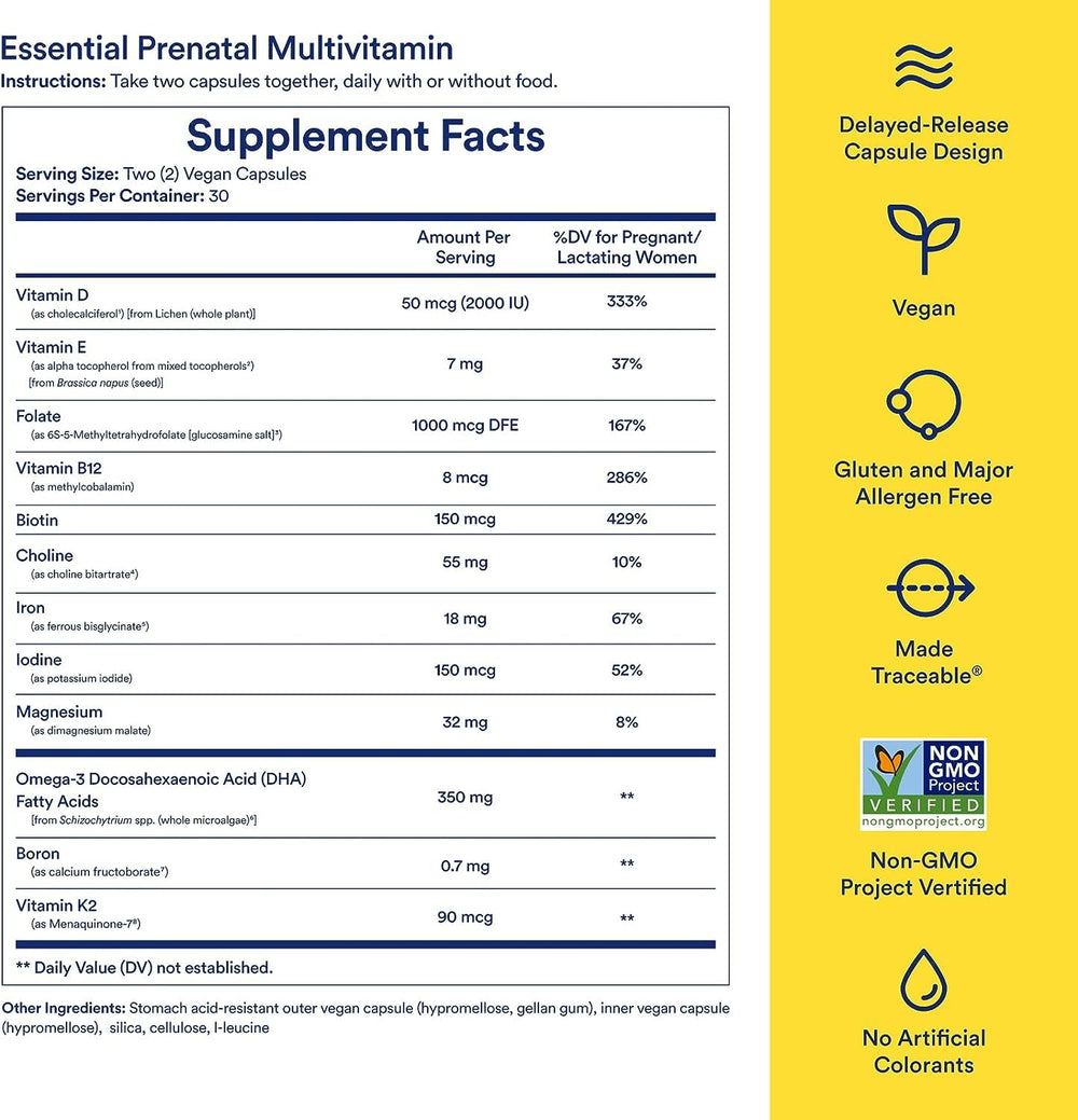 Ritual Prenatal Omega-3 DHA from microalgae for fetal brain support.