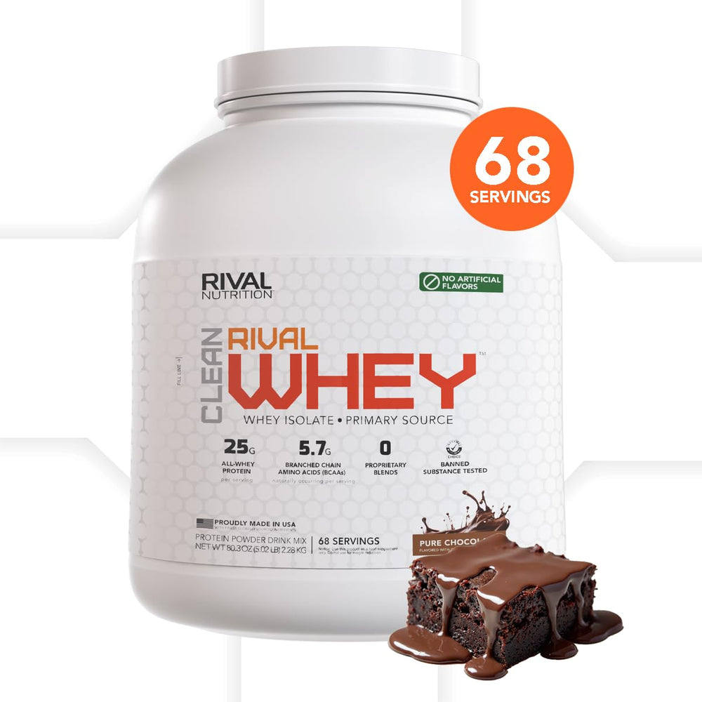 Smooth chocolate shake made with Clean Rival Whey for post workout recovery