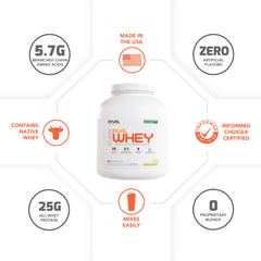 Pre-workout shake in gym bottle using Clean Rival Whey for training sessions.