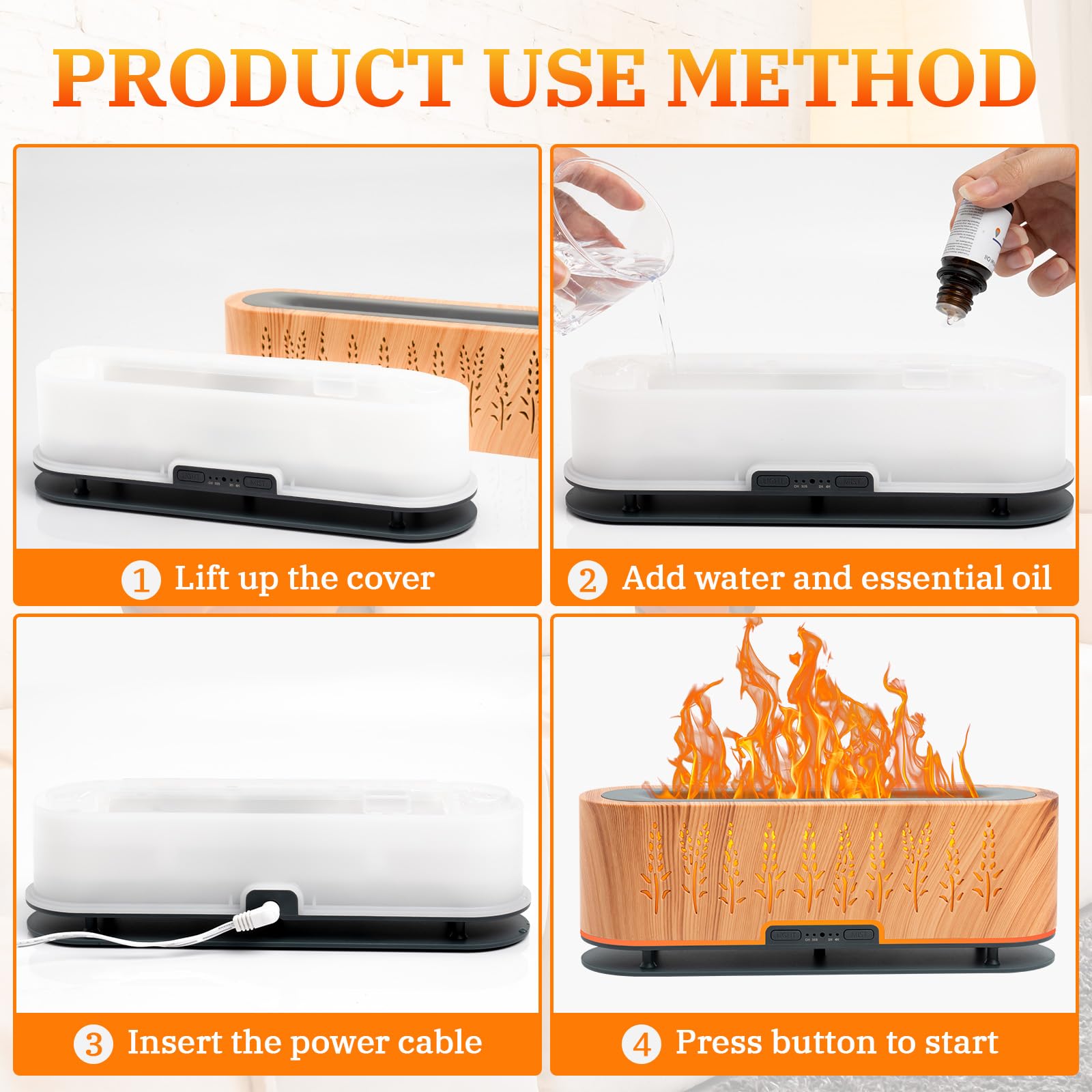Rivola diffuser mist mode demonstrates strong and standard options.