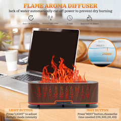 Rivola diffuser with two mist modes and flame light for aromatherapy