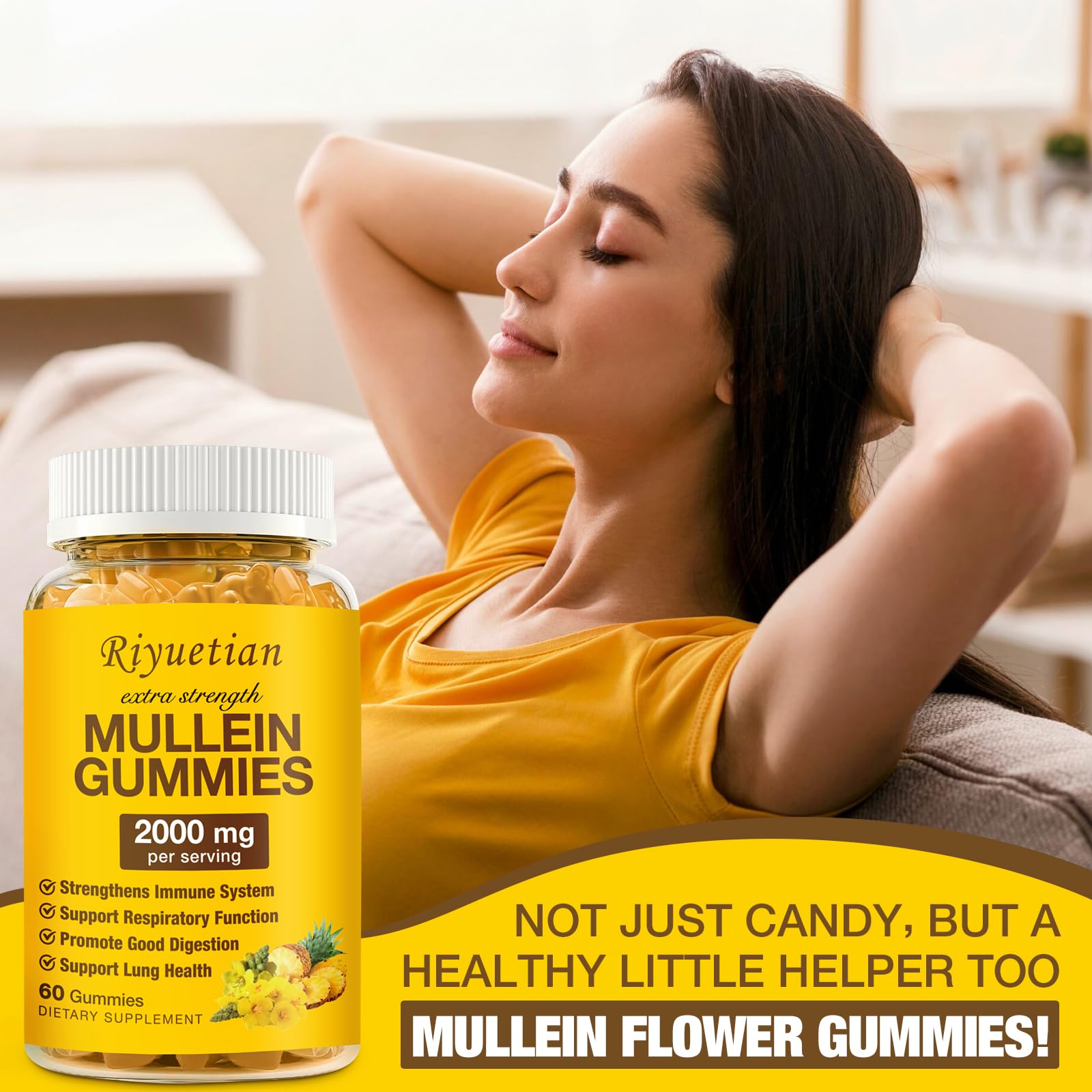 Riyuetian Mullein Gummies everyday daily-use chewing option