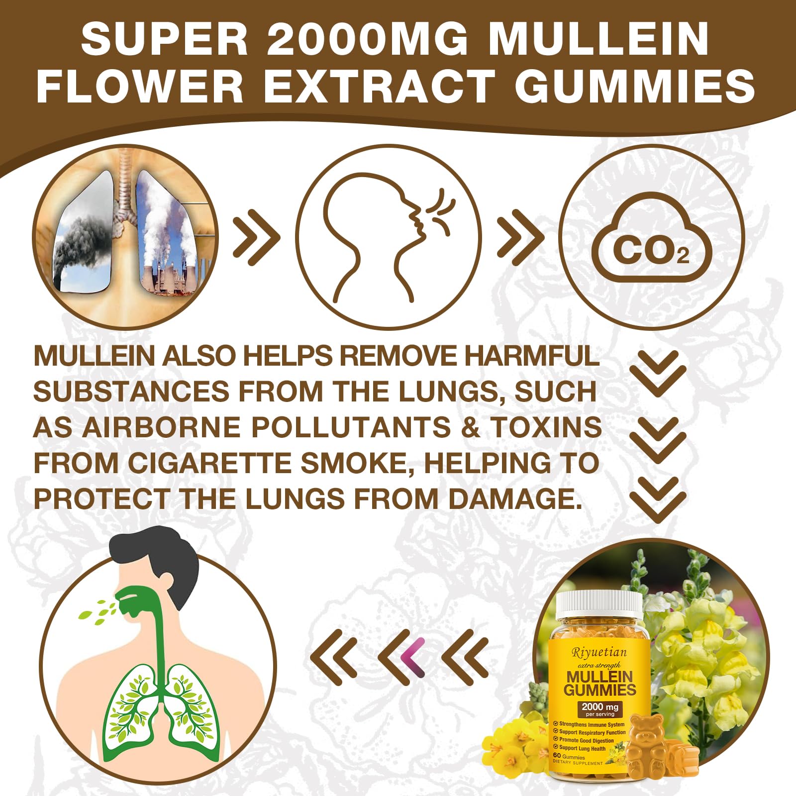 Riyuetian Mullein Gummies third-party testing seal for quality