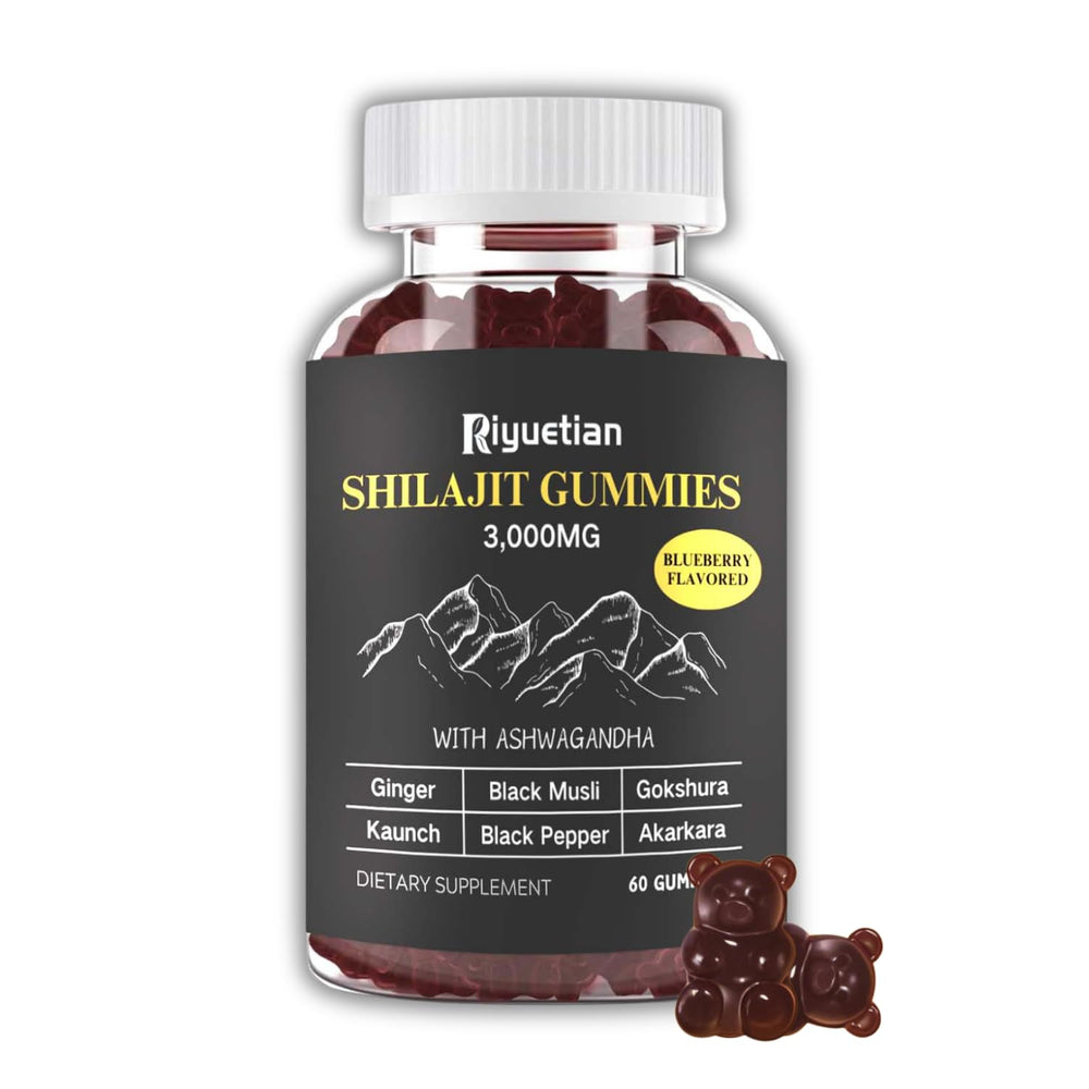 Riyuetian Pure Himalayan Gold Shilajit Gummies bottle for daily vitality