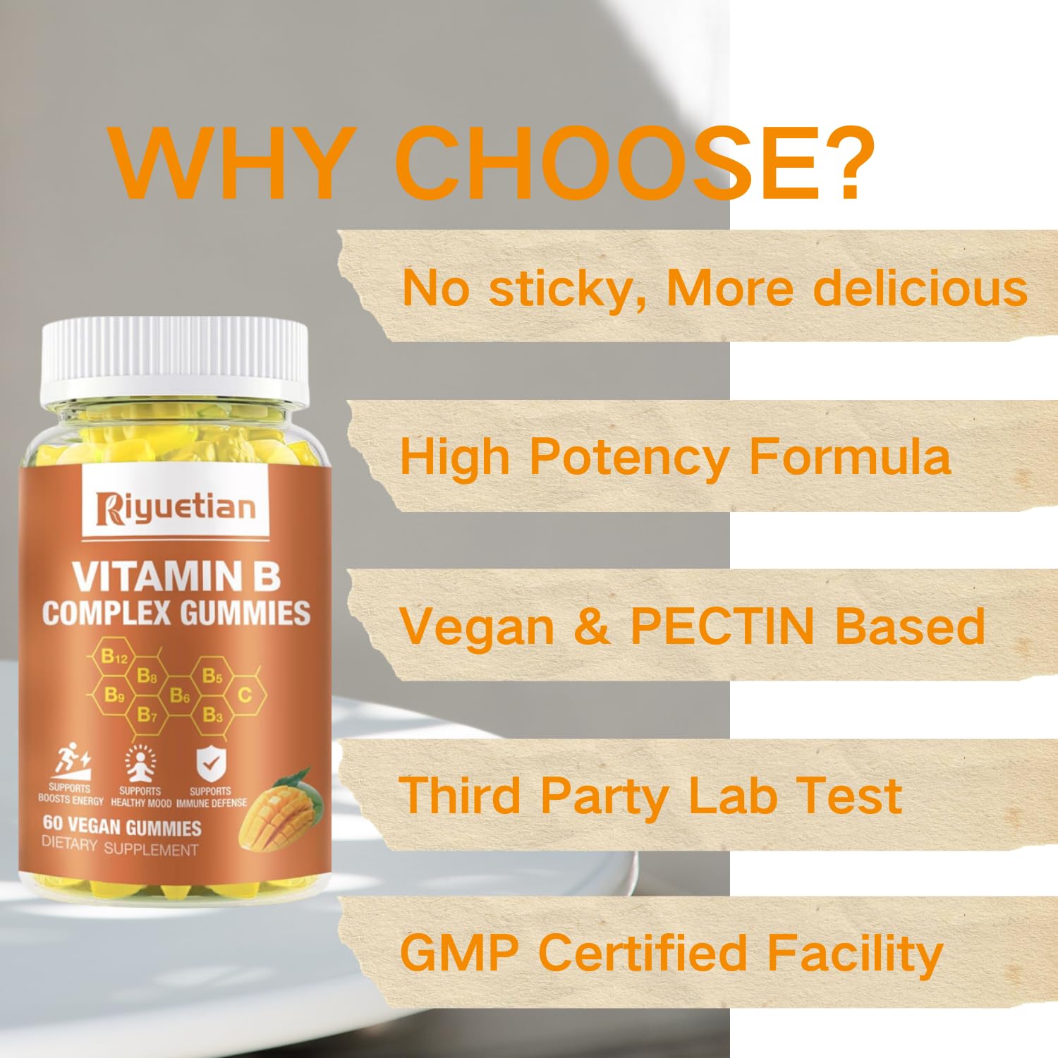 Riyuetian travel pack gummies for on-the-go daily nutrition