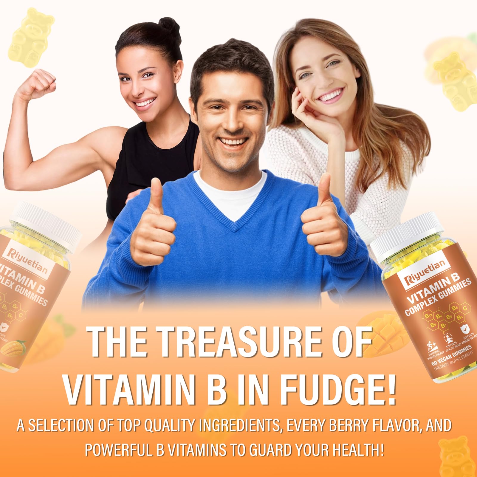 Riyuetian vitamin B complex jar on shelf