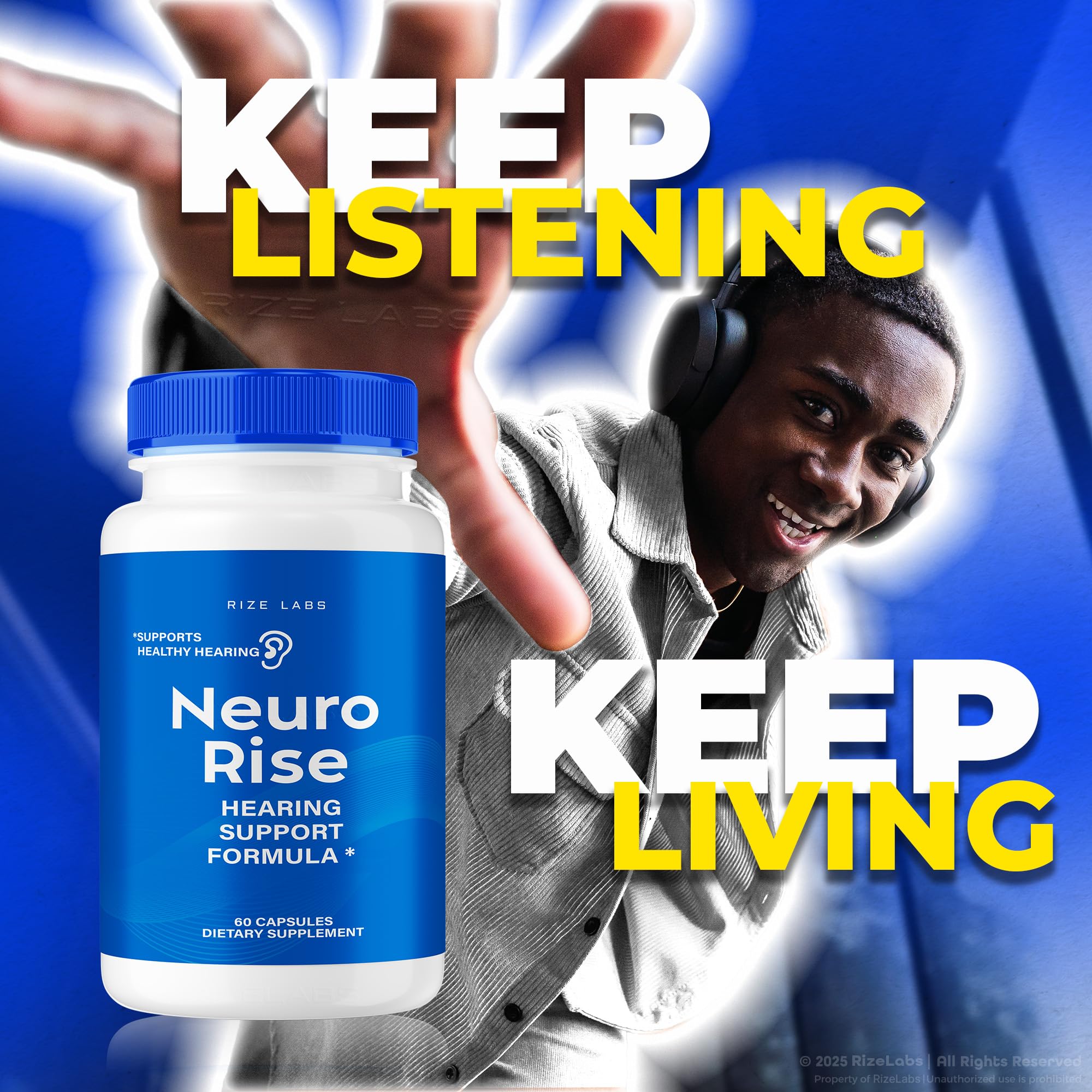 In-hand Neuro Rise capsules ready for on-the-go use.