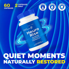Neuro Rise packaging box promoting advanced ear health formula.