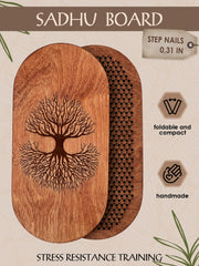 RIZONE Oak8 standing-on-nails setup enhances balance during practice.