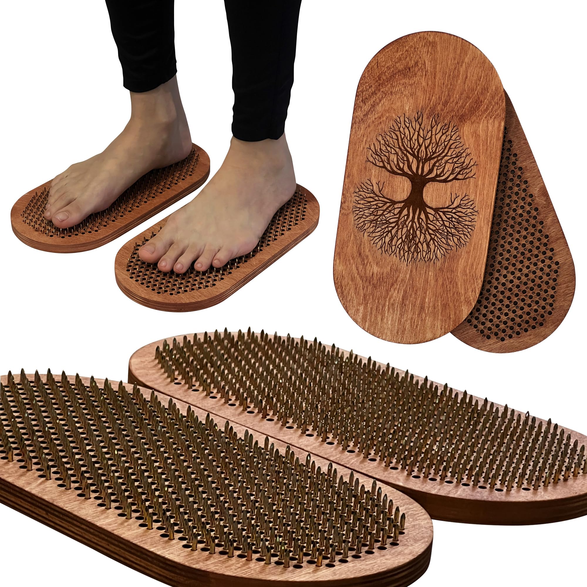RIZONE Oak8 yoga board nails for targeted acupressure massage and relaxation.