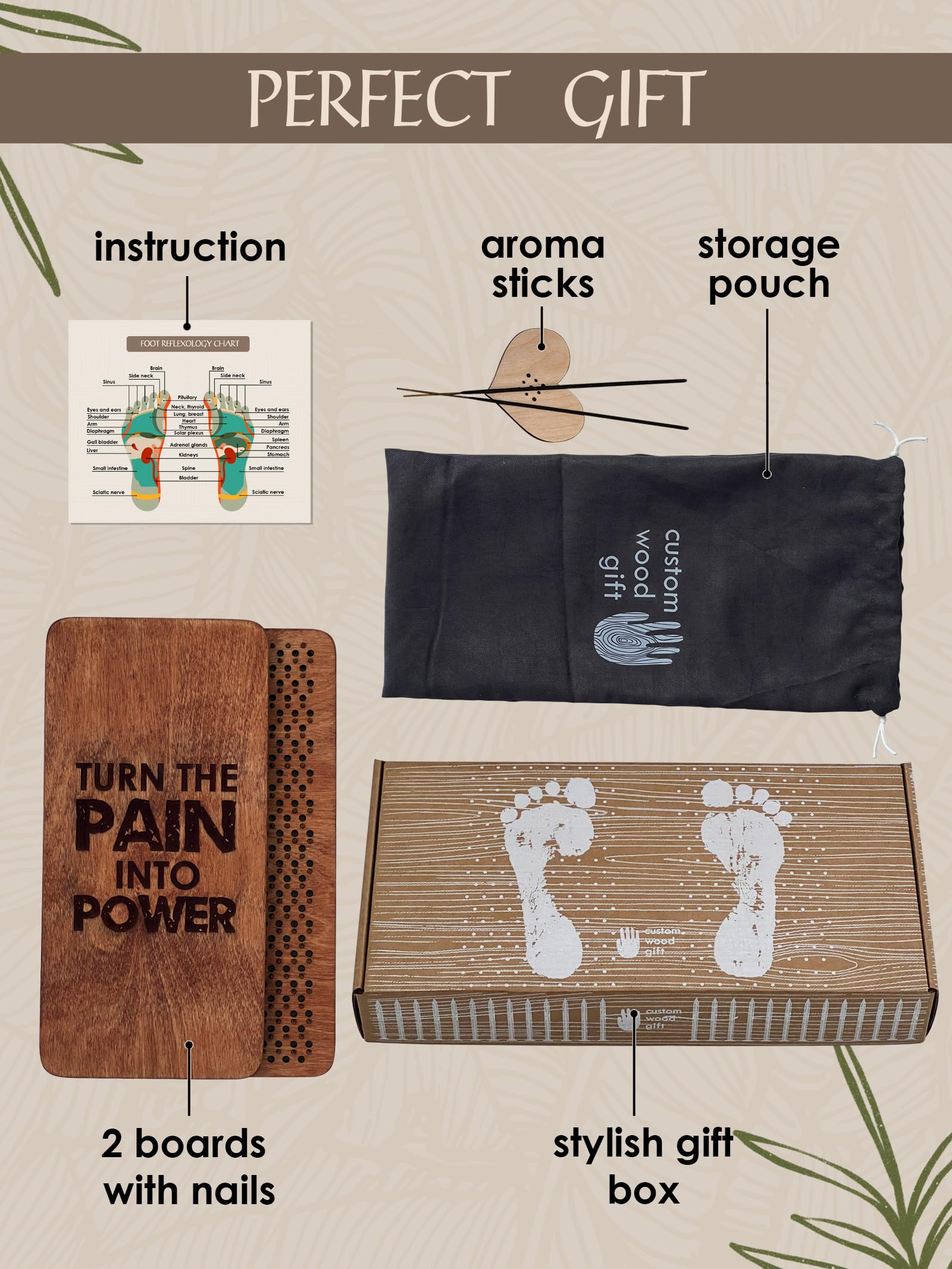 RIZONE Sadhu Board acupressure points stimulate body energy and calm