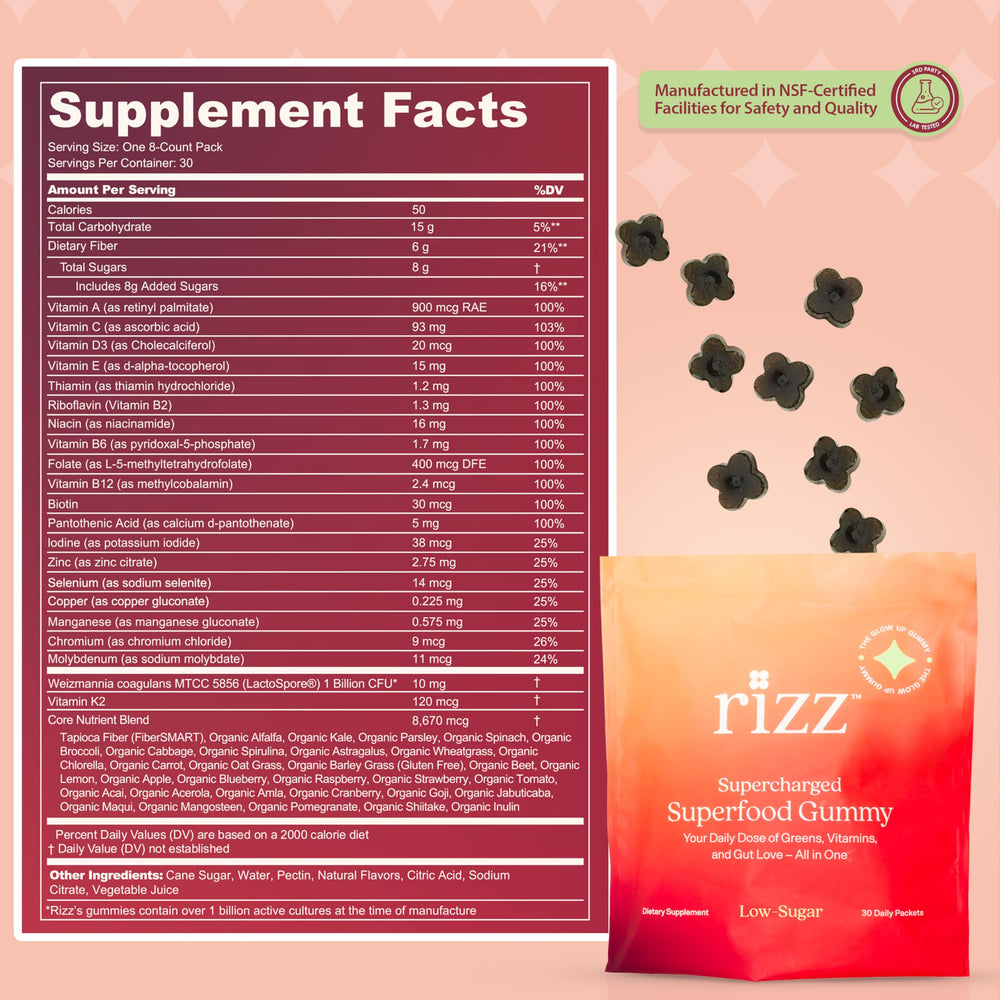 Rizz Travel-friendly gummies pack ideal for busy schedules