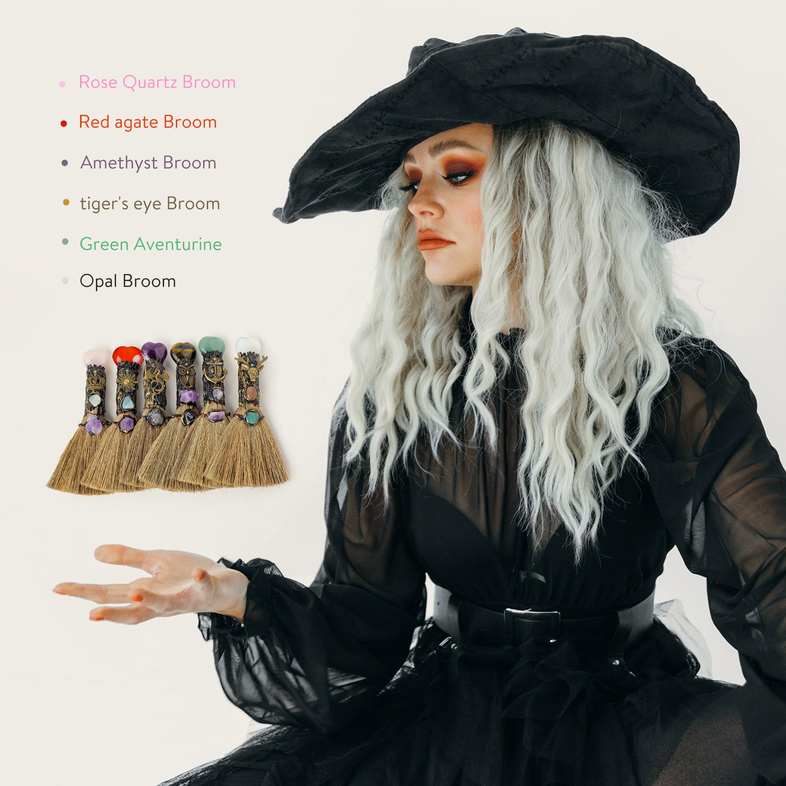RJINGSHI Altar-Ready Witch Broom supports mindful space making when hung in sacred corners