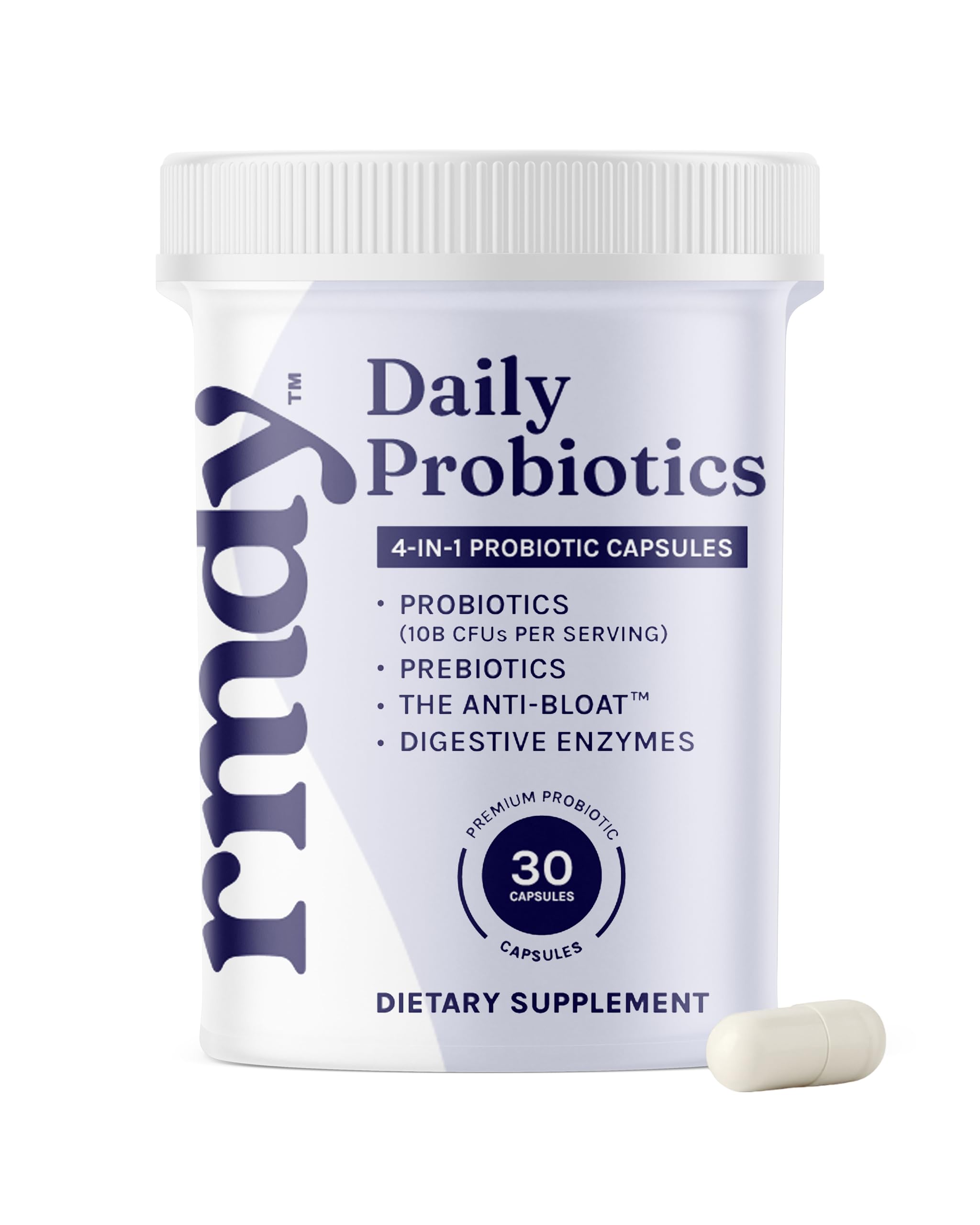 rmdy balance bottle with pour demonstrates daily probiotic support for digestive comfort.