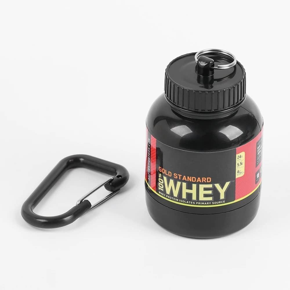 RNB Digital protein keychain hiking setup for on-the-go supplementation.