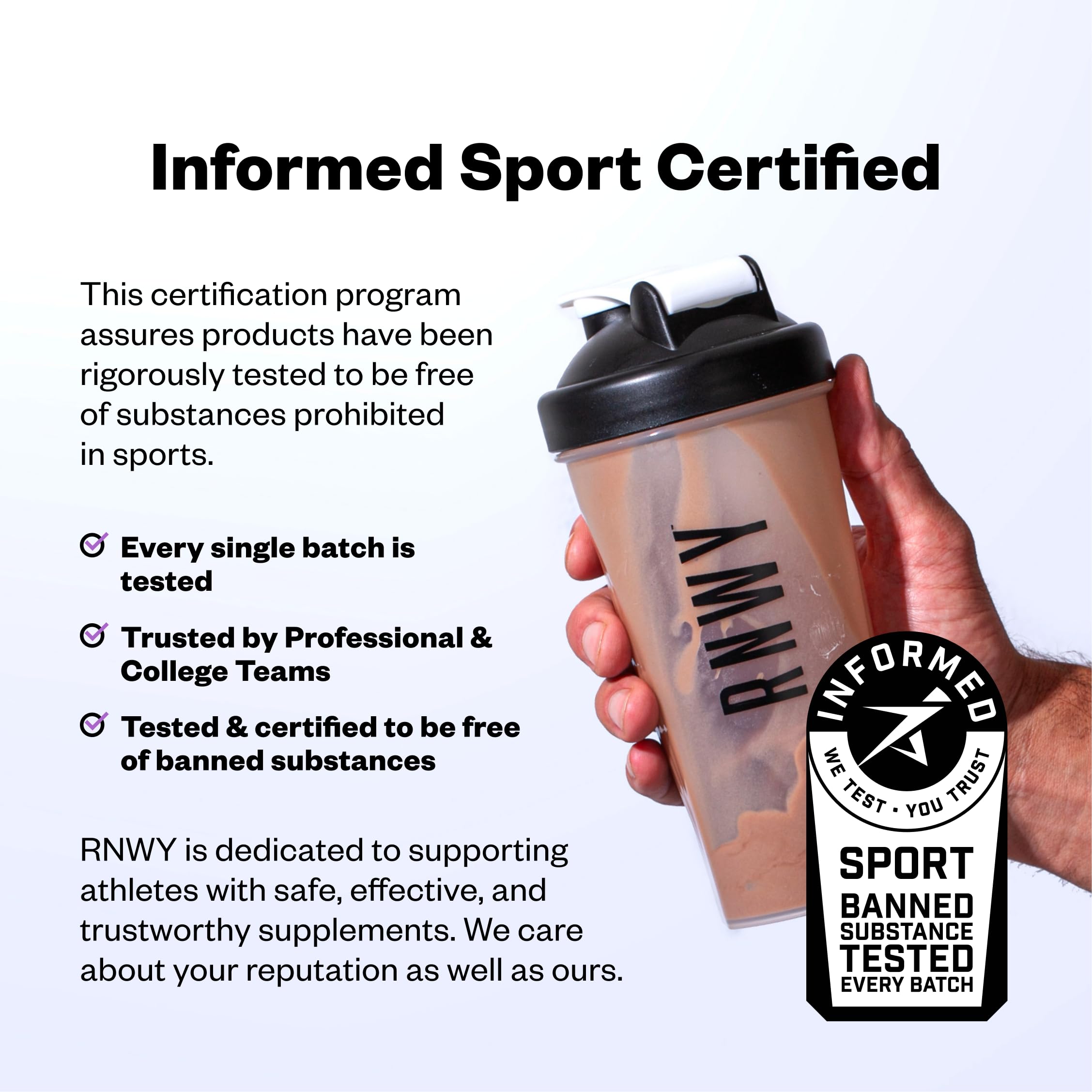 RNWY acai protein single-serving pouch for travel and busy mornings.